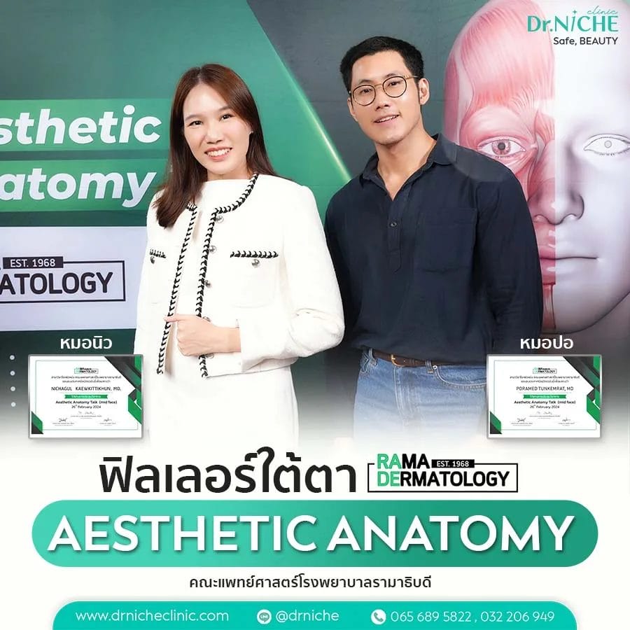 แพทย์ การอบรมฟิลเลอร์ใต้ตา midface aesthetic anatomy filler