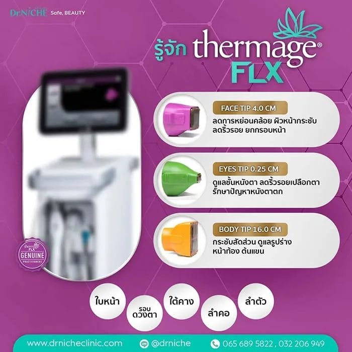 Thermage แต่ละหัว ส่งความลึกเท่าไหร่ ช่วยอะไร